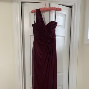 Plum Bridesmaid’s Chiffon Dress